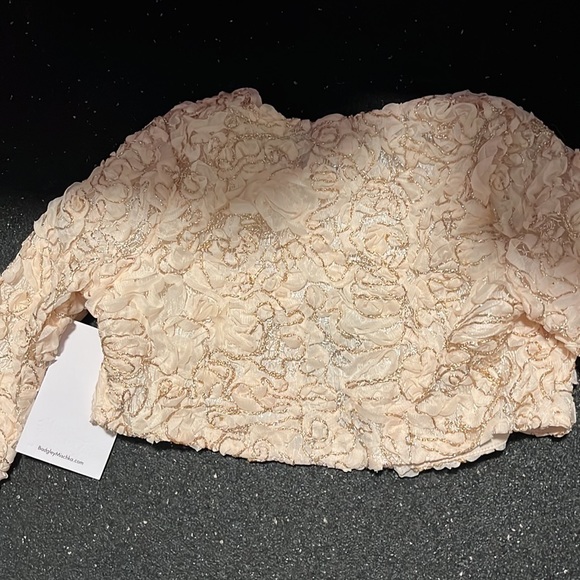 BNWT Belle by Badgley Mischka Girls Small Bolero Style Jacket - Picture 4 of 4